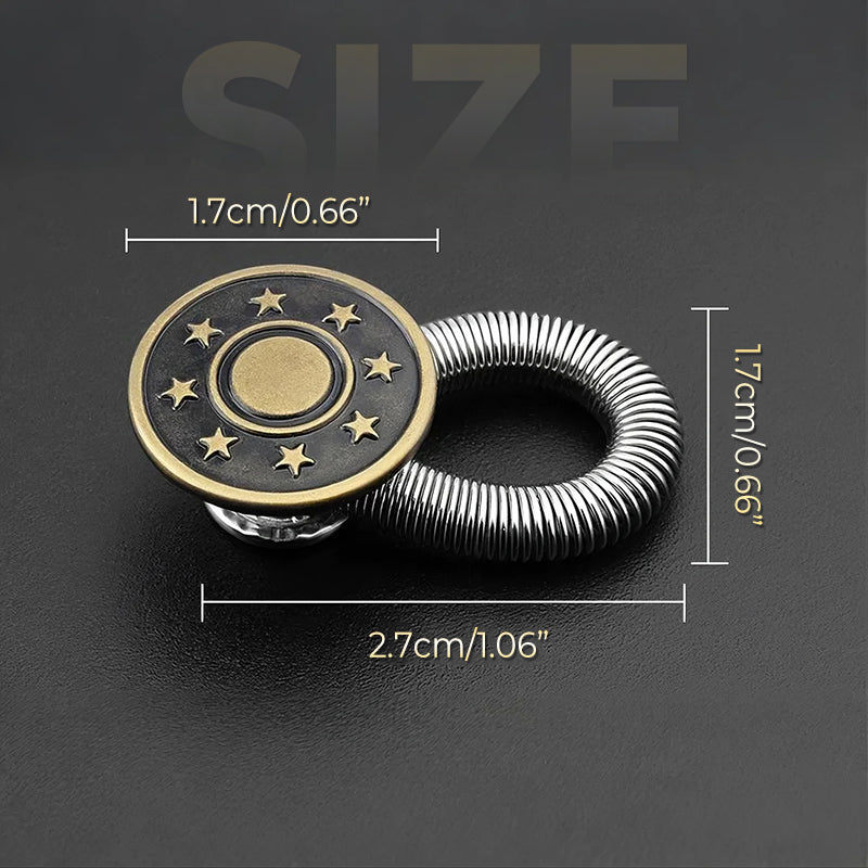 Sorin Waist Extender Button | Spring-Loaded Zinc Alloy for Jeans 4
