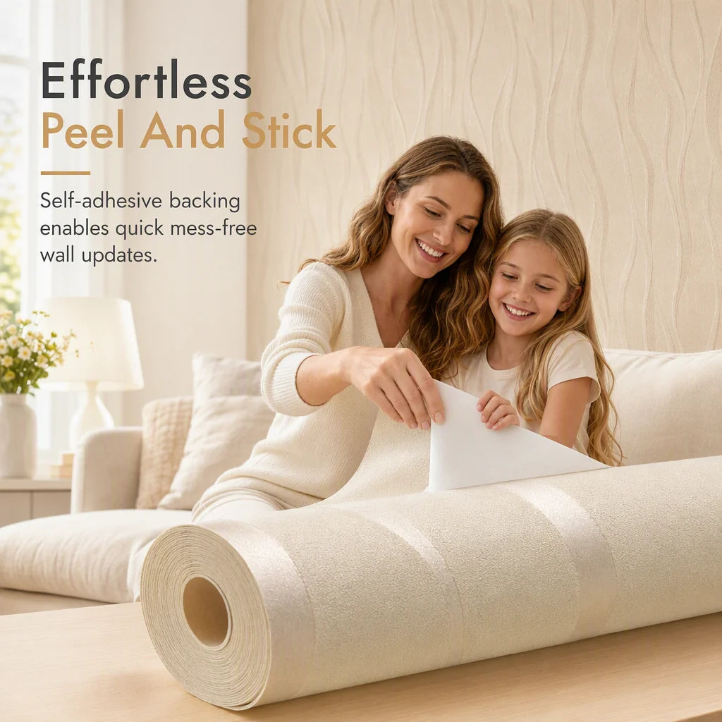 Striva 3D Textured Wallpaper | Removable Self-Adhesive Non-Woven, 53cm x 1m 4