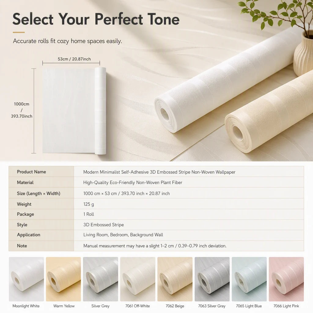 Striva 3D Textured Wallpaper | Removable Self-Adhesive Non-Woven, 53cm x 1m 7