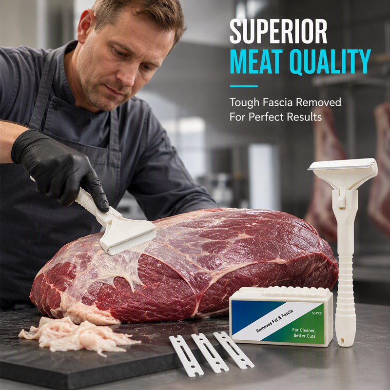 Stryke Meat Scraper | Stainless Steel, T-Shaped Design, 2 Blade Widths 1