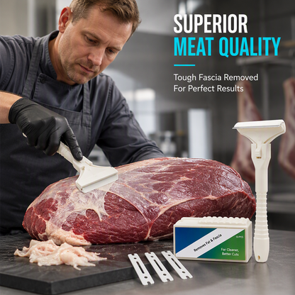 Stryke Meat Scraper | Stainless Steel, T-Shaped Design, 2 Blade Widths 1