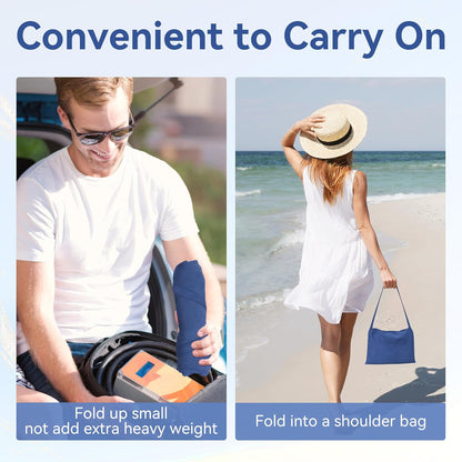 Sunny Lounger Towel | Quick-Dry, Portable with Pockets 4