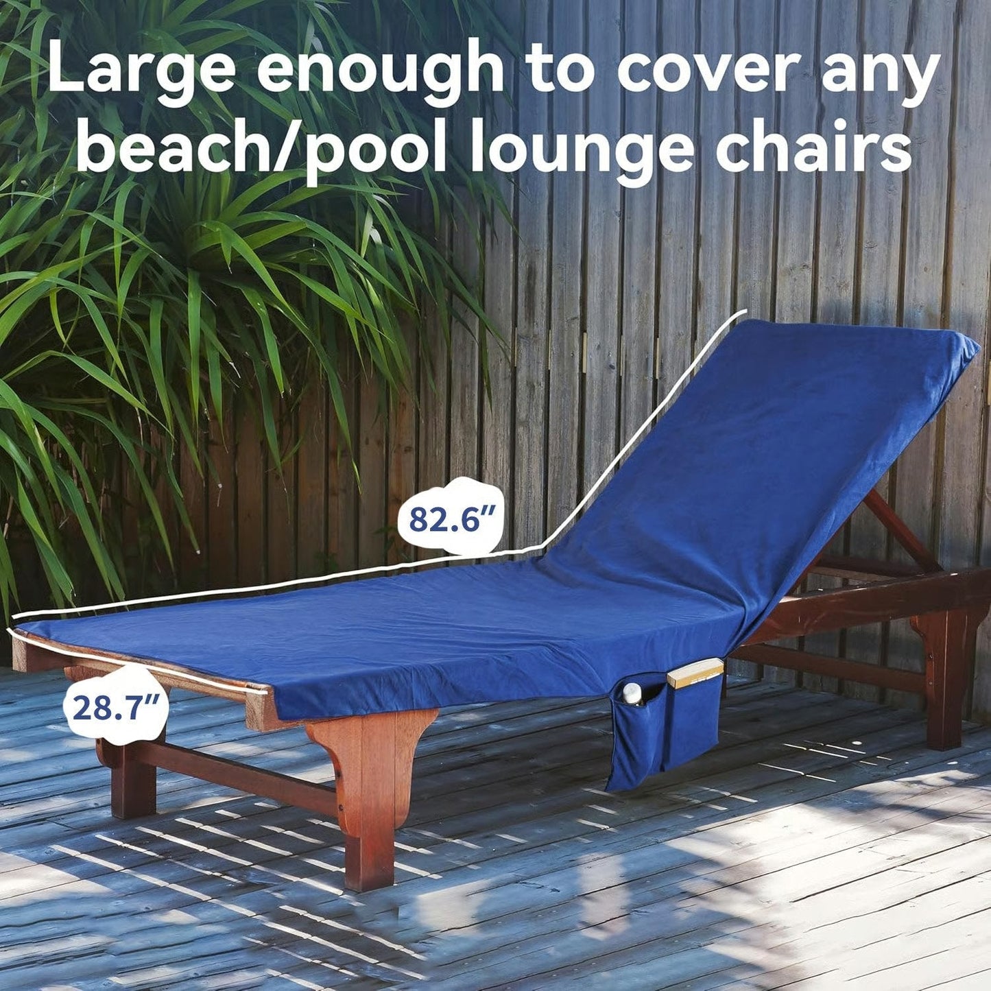 Sunny Lounger Towel | Quick-Dry, Portable with Pockets 8