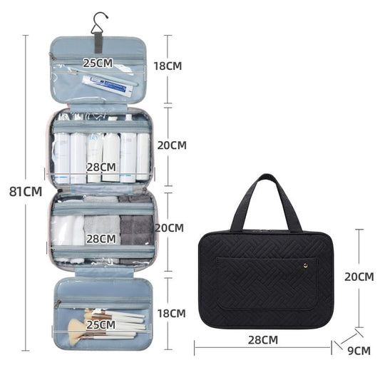 Talia Travel Toiletry Bag | Compact, Waterproof with Hanging Hook 0