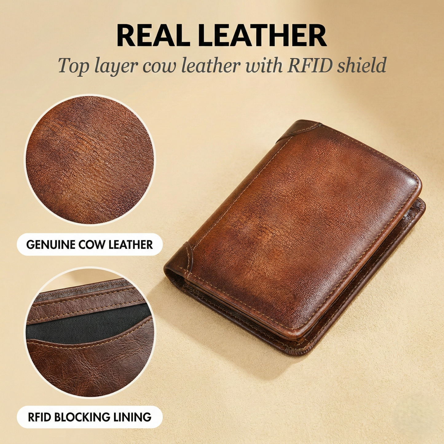Tannery Wallet | Handmade Genuine Leather, RFID-Blocking 5