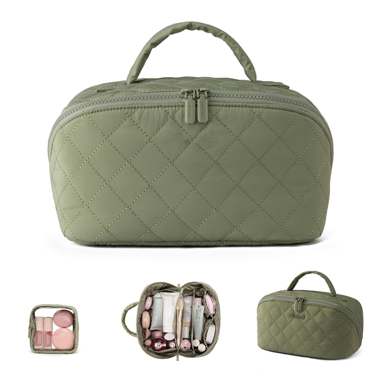 Tara Travel Makeup Bag | 180° Lay-Flat Design, Waterproof 0