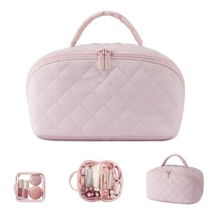 Tara Travel Makeup Bag | 180° Lay-Flat Design, Waterproof 8