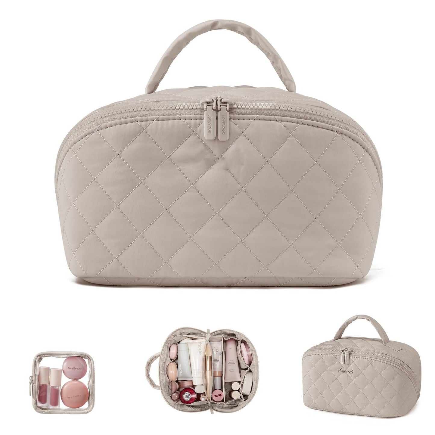 Tara Travel Makeup Bag | 180° Lay-Flat Design, Waterproof 9
