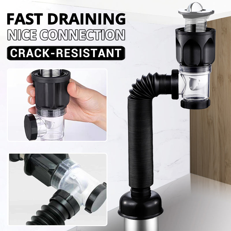 Telo Drain Pipe | Anti-Odor, Easy Installation, Stainless Steel