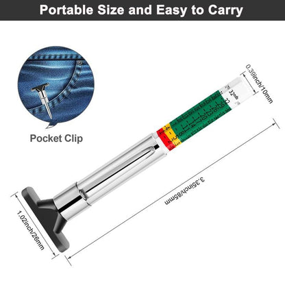 TreadMaster Tire Depth Checker | Dual Scale Measurement 3