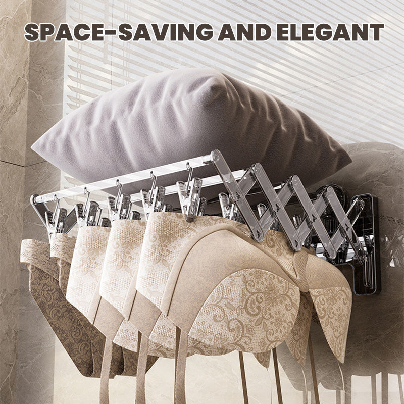 Tresco Wall Mounted Drying Rack | Foldable, 20 Clips, Suction Cup Mount 7