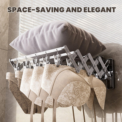 Tresco Wall Mounted Drying Rack | Foldable, 20 Clips, Suction Cup Mount 7