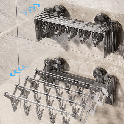 Tresco Wall Mounted Drying Rack | Foldable, 20 Clips, Suction Cup Mount 8