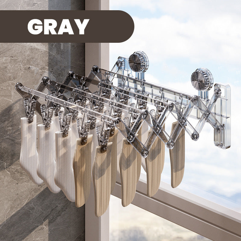 Tresco Wall Mounted Drying Rack | Foldable, 20 Clips, Suction Cup Mount 9