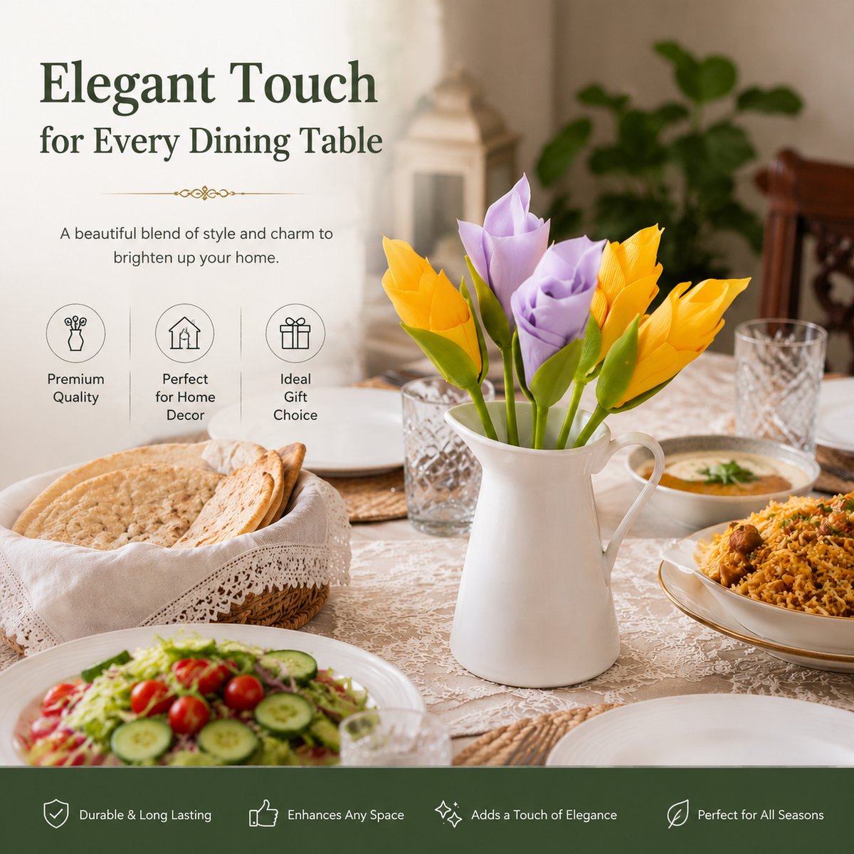 Držák na ubrousky Tulipán | Elegantní květinový design