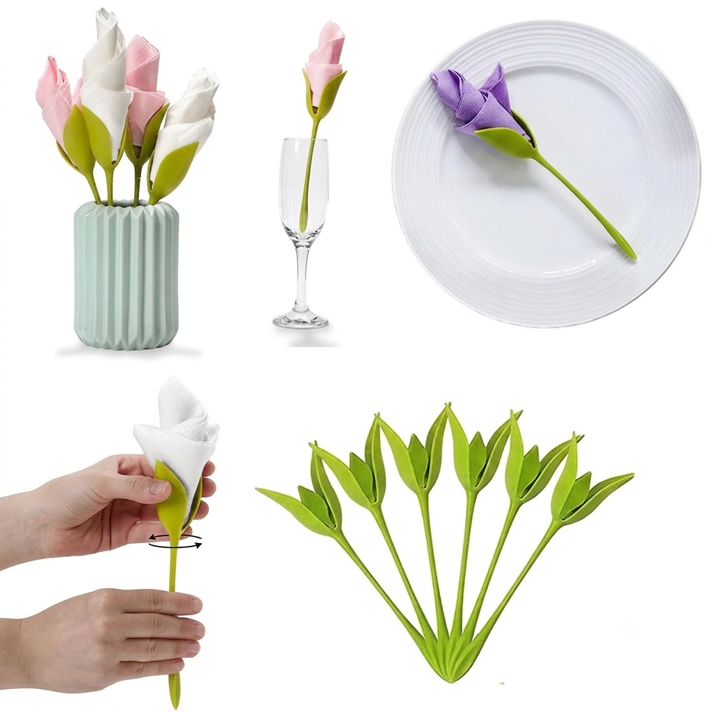 Tulip Napkin Holder | Elegant Flower Design 3