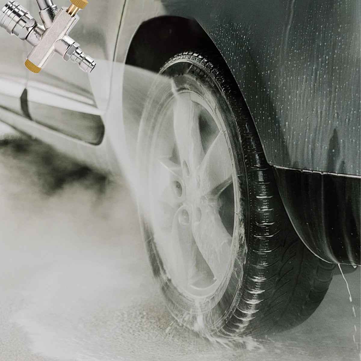 Turbo Car Washer Nozzle | 2-in-1 High-Pressure Sprayer with Five Power Wash Nozzles 2