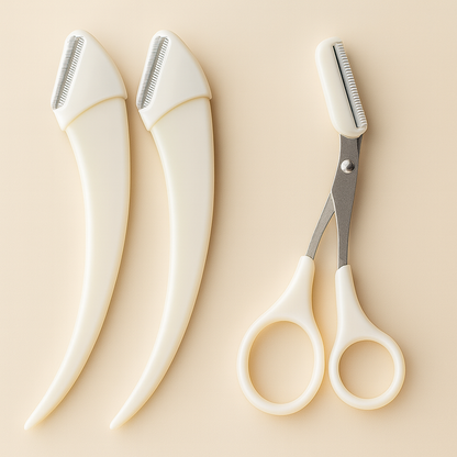 Liora — Ensemble de 3 taille-sourcils en acier inoxydable pour un toilettage précis