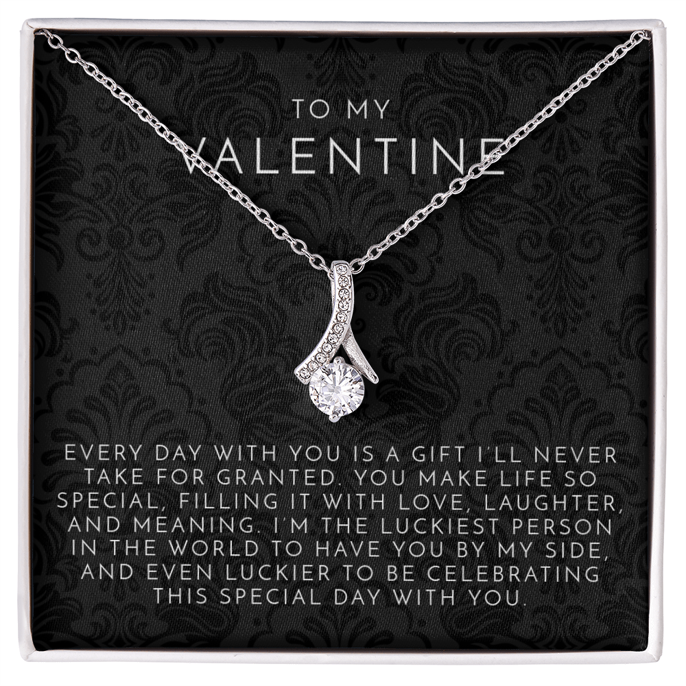 Valentine's Ribbon Necklace | Waterproof, Tarnish-Free 0
