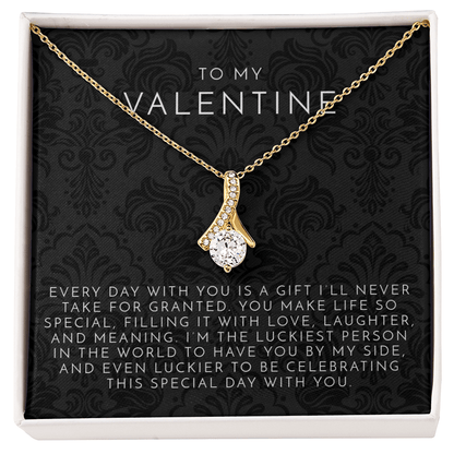 Valentine's Ribbon Necklace | Waterproof, Tarnish-Free 1
