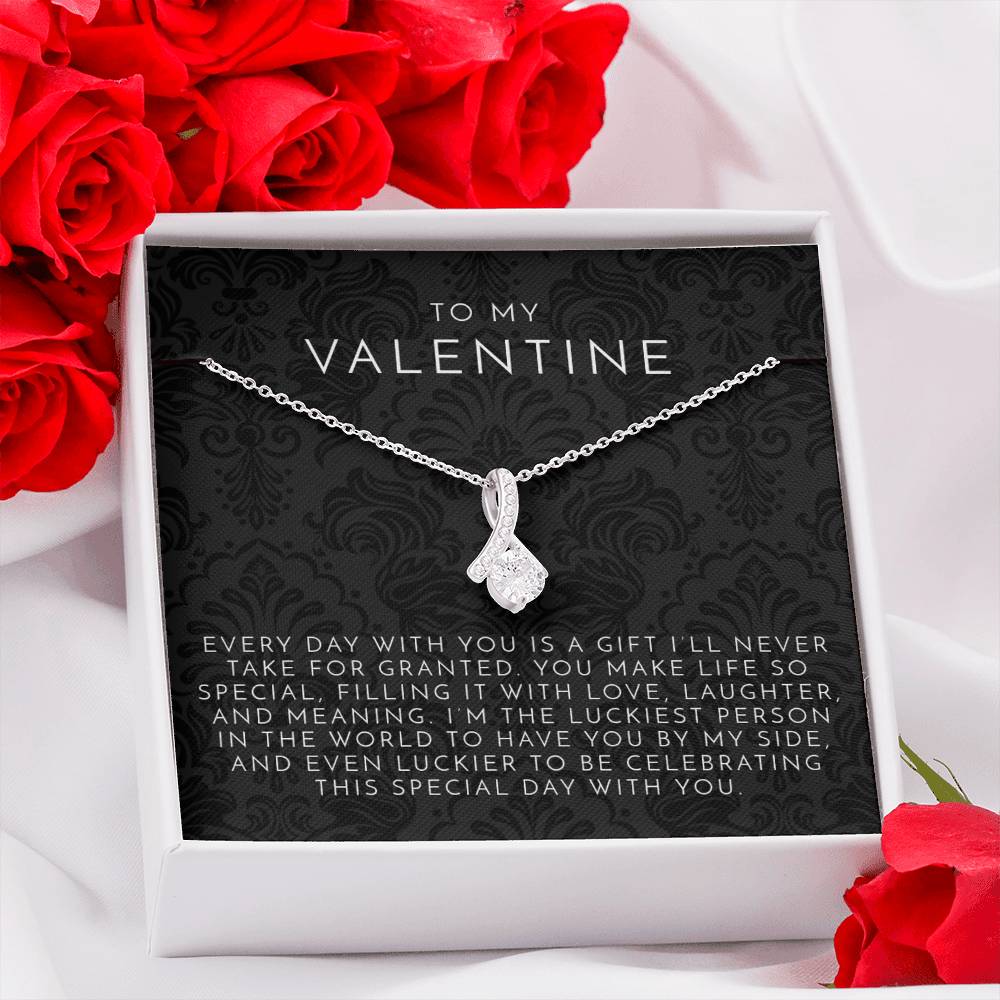 Valentine's Ribbon Necklace | Waterproof, Tarnish-Free 7