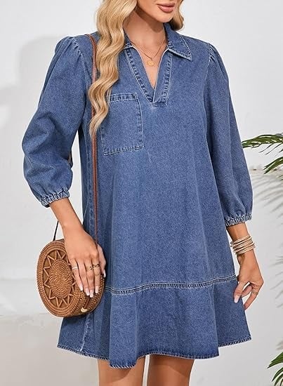 Vera Denim Dress | Soft, Breathable Fabric 4