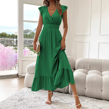 Vera Maxi Dress | Elegant Black Waist-Defining Design for Women 1