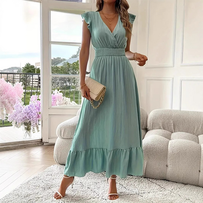 Vera Maxi Dress | Elegant Black Waist-Defining Design for Women 4