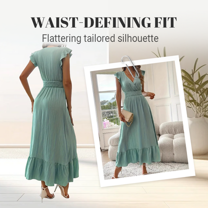 Vera Maxi Dress | Elegant Black Waist-Defining Design for Women 6