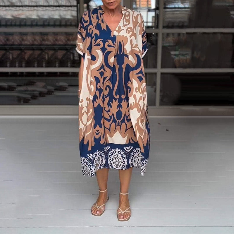 Vera Midi Dress | Flattering V-Neck, Breathable Fabric, Plus Size Options 1