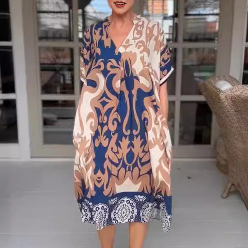 Vera Midi Dress | Flattering V-Neck, Breathable Fabric, Plus Size Options 4