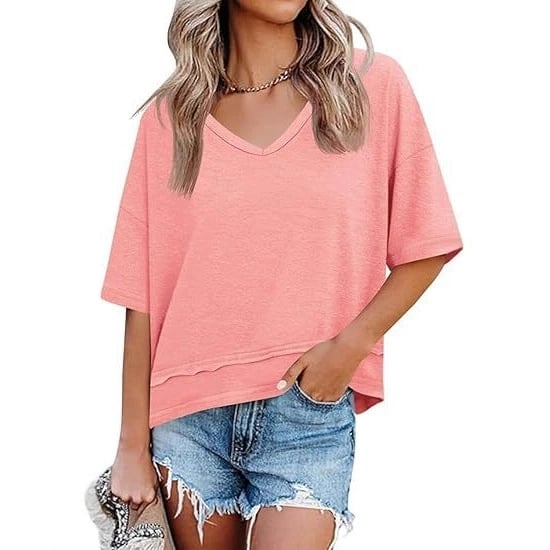 Vera Summer Tee | Flowy V-Neck, Lightweight 5