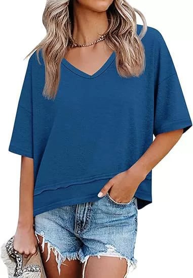 Vera Summer Tee | Flowy V-Neck, Lightweight 6