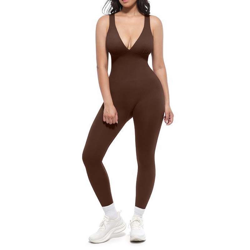 Vera V-Neck Jumpsuit | High-Stretch, Breathable Fabric 9