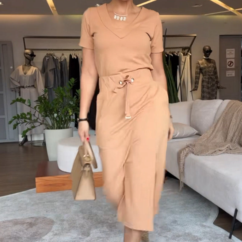 Vera V-Neck Top and Skirt Set | Stylish, Comfortable 5
