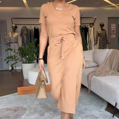 Vera V-Neck Top and Skirt Set | Stylish, Comfortable 5