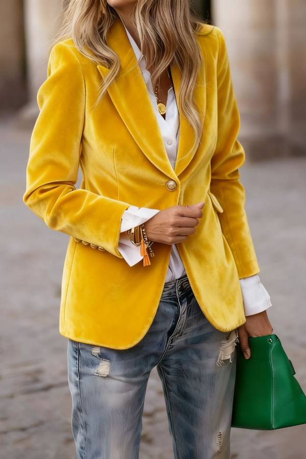 Vera Velvet Blazer | Slim-Fit, Luxurious Texture 8
