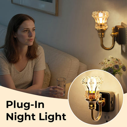 Vera Vintage Wall Sconce | Soft Warm Illumination, Plug-In Design 0