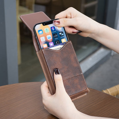 Vexo Phone Pouch | Multi-Pocket Leather Holster with Magnetic Closure 2