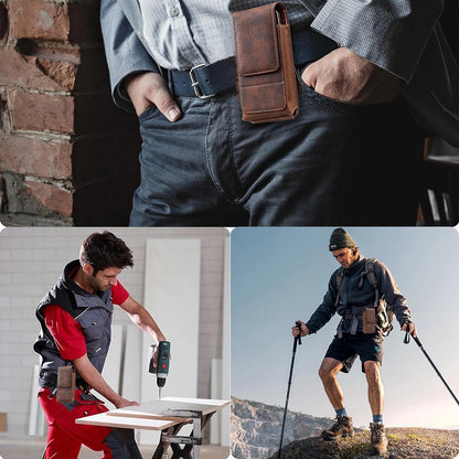 Vexo Phone Pouch | Multi-Pocket Leather Holster with Magnetic Closure 8
