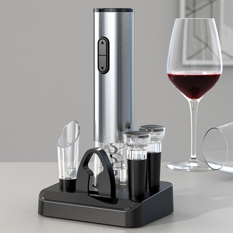 Vino Magic Elektrisk Vinåbner | Nemt Korkfjernelse, Rustfrit Stål