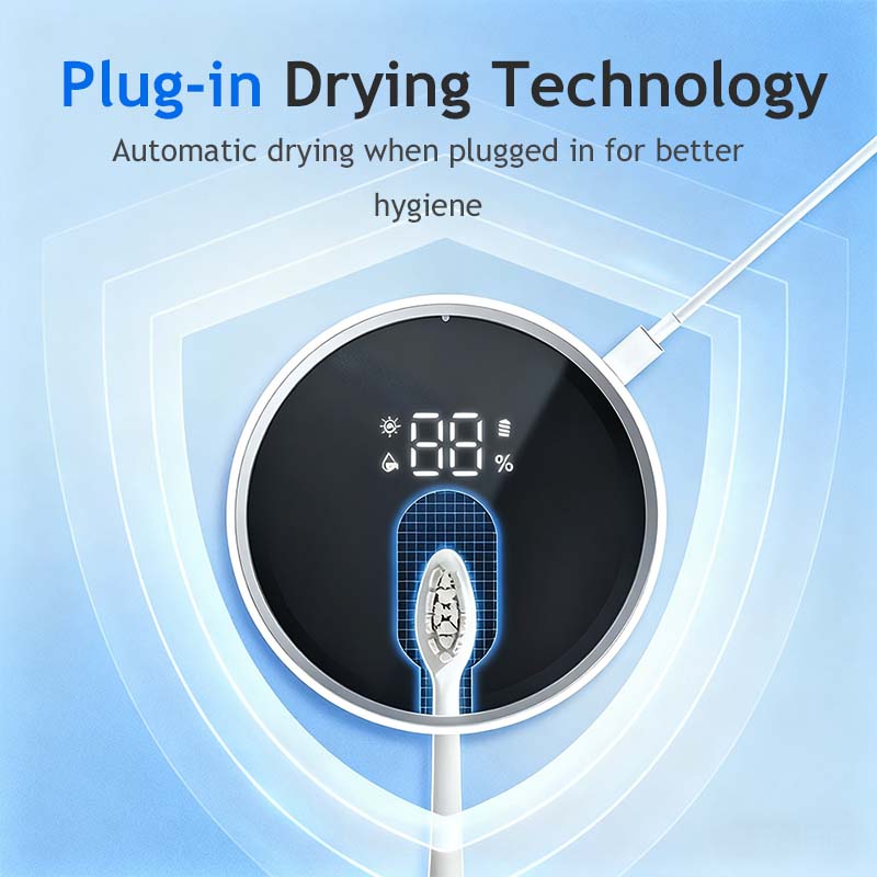 Viora UV Toothbrush Sanitizer | Wall-Mounted, Rechargeable Disinfectant Holder 3