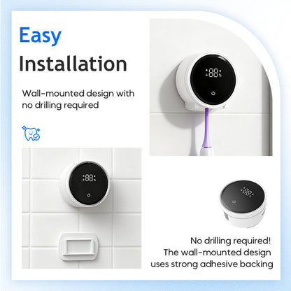 Viora UV Toothbrush Sanitizer | Wall-Mounted, Rechargeable Disinfectant Holder 5