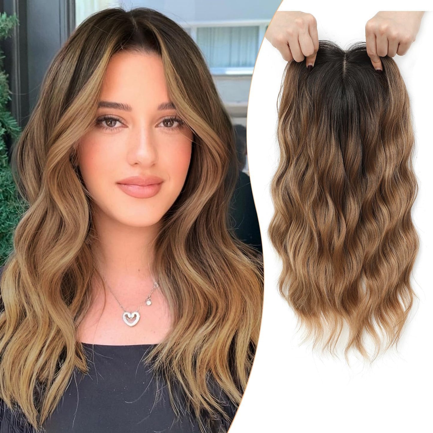 Viora Wavy Hair Topper | Seamless, Lightweight Volume Extension for Women 0