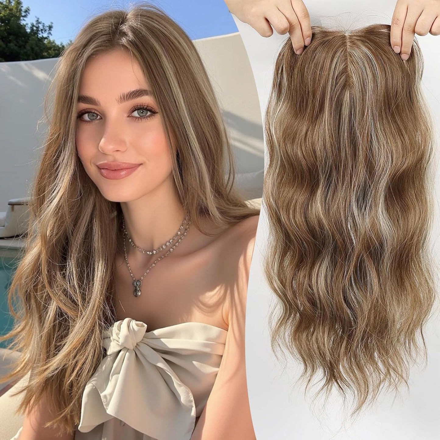 Viora Wavy Hair Topper | Seamless, Lightweight Volume Extension for Women 1