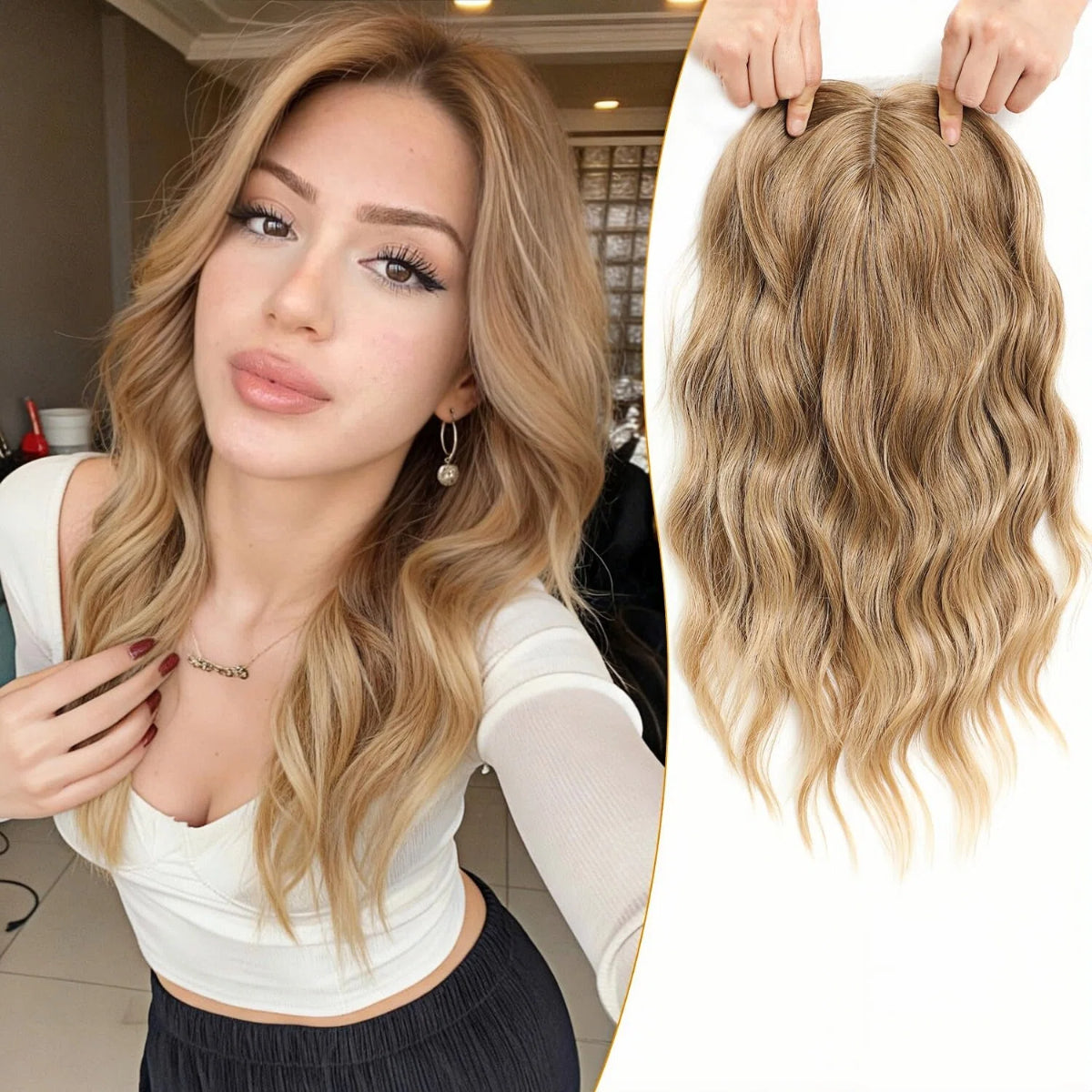 Viora Wavy Hair Topper | Seamless, Lightweight Volume Extension for Women 3