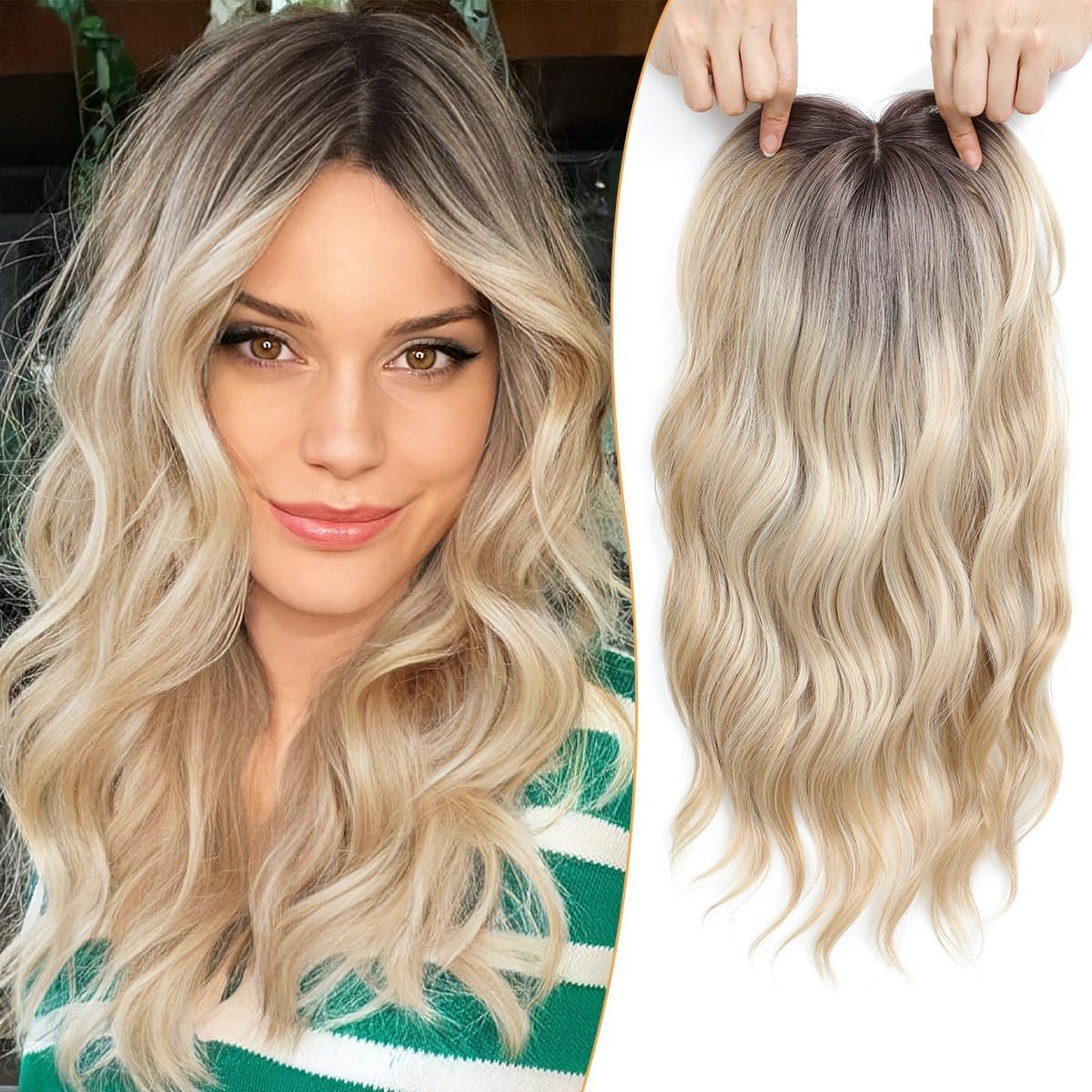 Viora Wavy Hair Topper | Seamless, Lightweight Volume Extension for Women 5