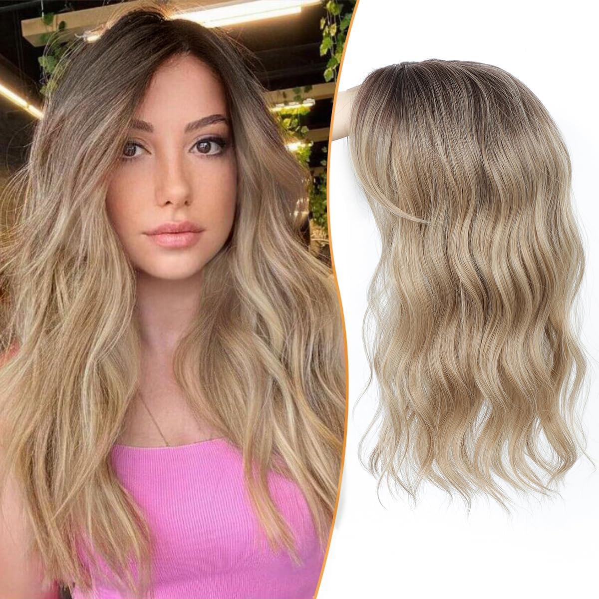 Viora Wavy Hair Topper | Seamless, Lightweight Volume Extension for Women 6