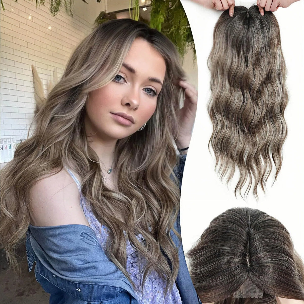Viora Wavy Hair Topper | Seamless, Lightweight Volume Extension for Women 9