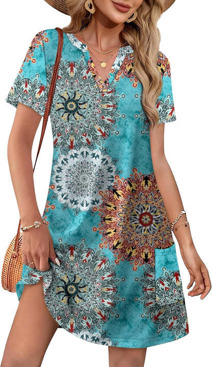 Viva Midi Dress | Casual V Neck with Pockets 2